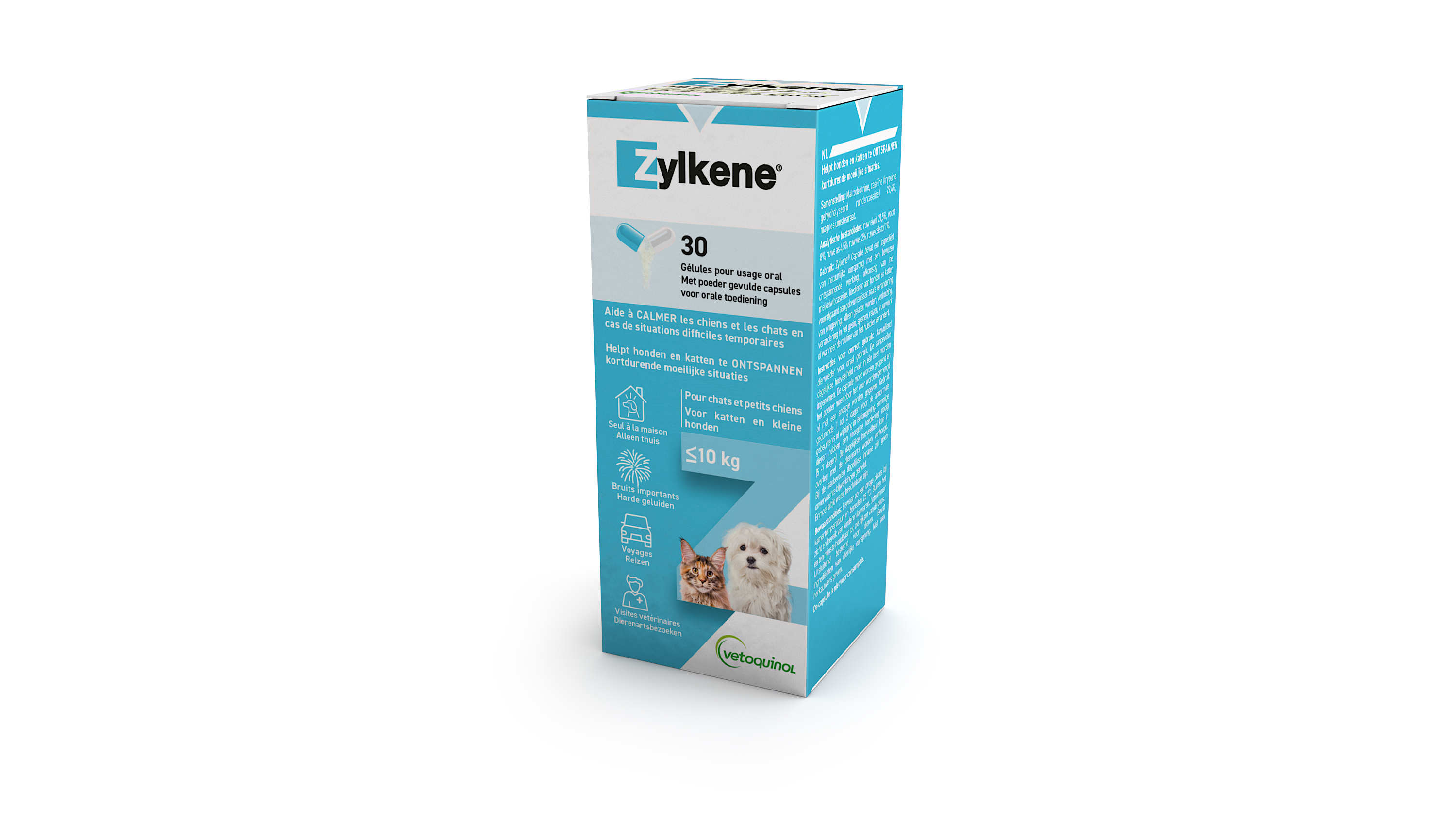Zylkene anti stress chiens et chats 75mg (1-10kg) - 100 gellules