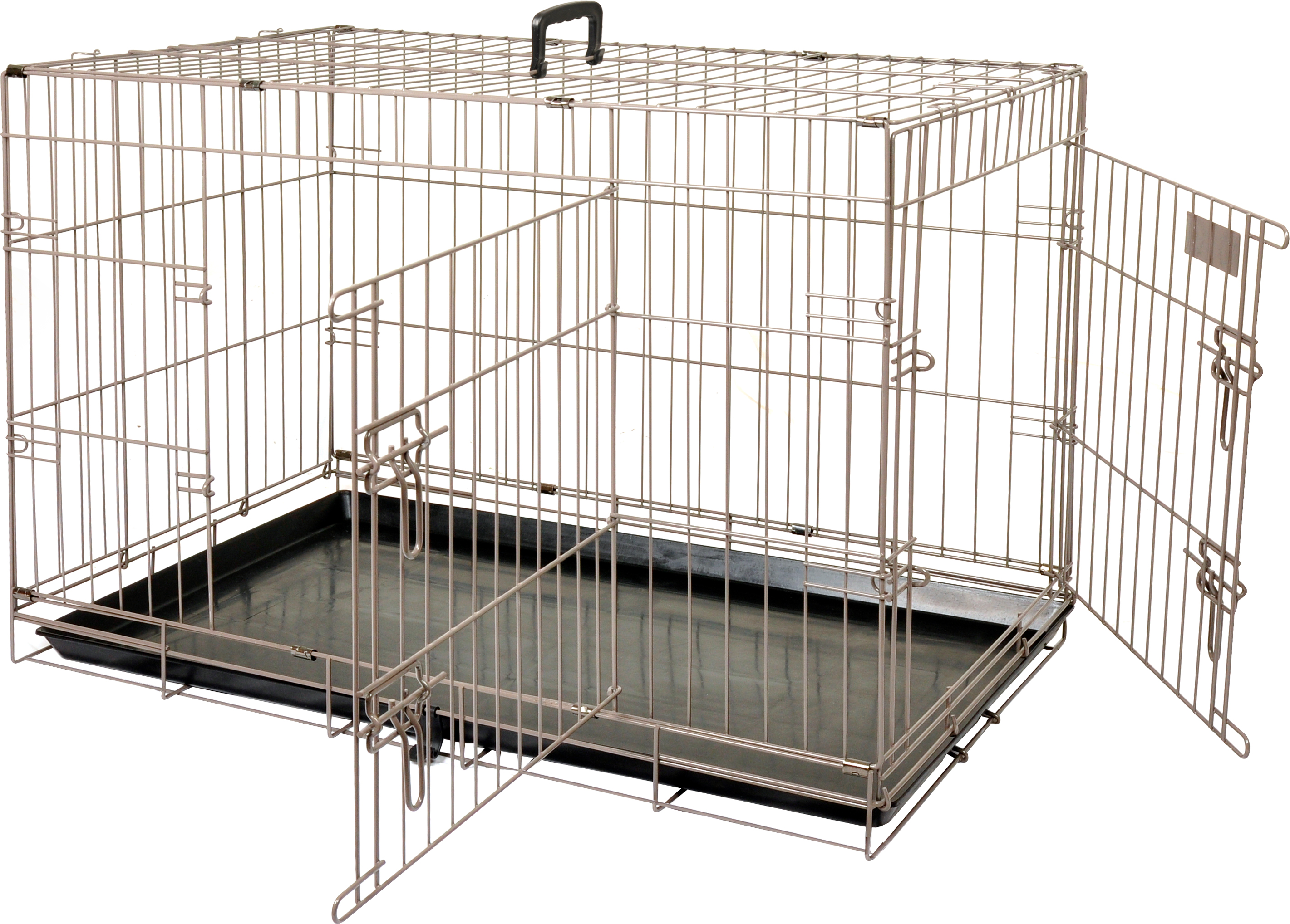 Cage Pour Chien Ebo Noir XL 109x70x77cm - Cage en métal Chien - Logement et  couchage Flamingo
