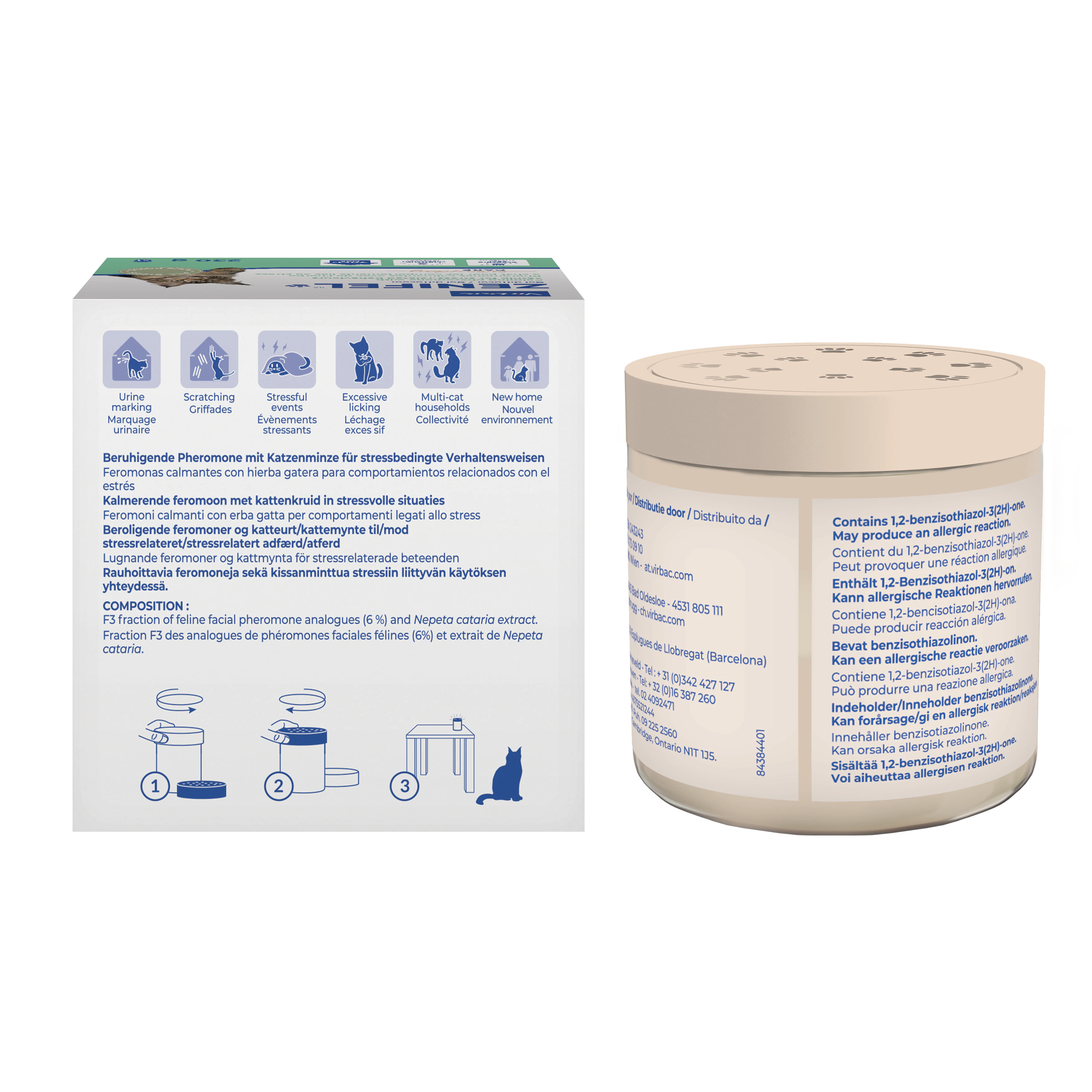 cat　ハーバライフ　サプリメント Virbac Zenifel Anti-Stress Gel Diffuser voor Katten 230g Virbac