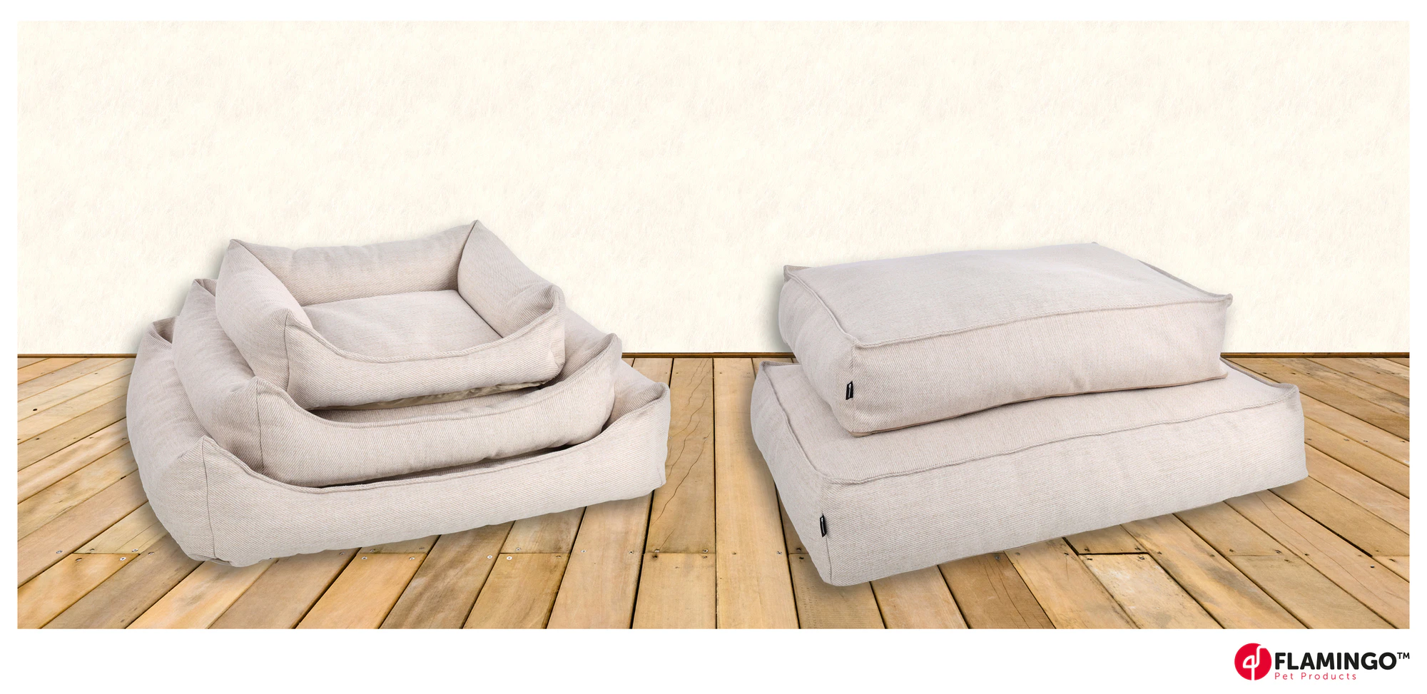Hondenmand Ribbed Corduroy Rechthoek Beige