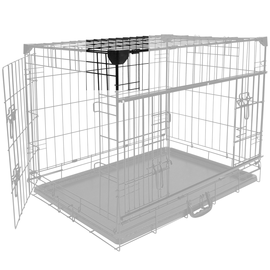 Cage de transport pour chien en métal 2 portes longueur 107,5cm VIVOG