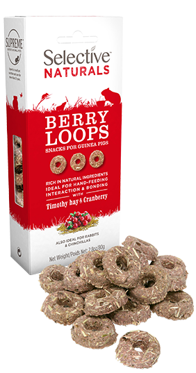 Selective - Orchard Loops friandises pour lapin au foin et aux pommes 80g